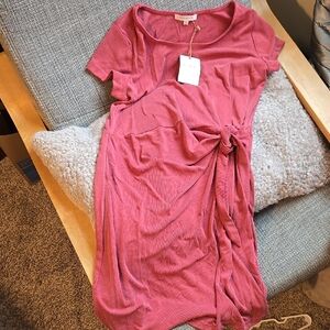 Women's Salmon Pink Mini Dress